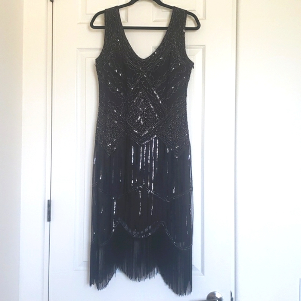 🏷 Black Flapper Dress